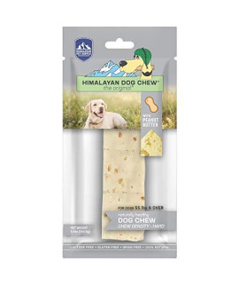 Himalayan Dog Chew Original Yak Cheese Dog Chews, 100% Natural, Long Lasting, Gluten Free, Healthy & Safe Dog Treats, Lactose & Grain Free, Protein Rich, Peanut Bits, X-Large, Dogs 55 lbs and Larger