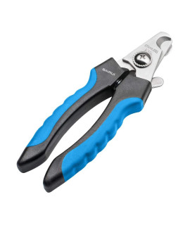 BAIRUI Dog Nail Clippers and Heavy Duty Nail Clipper for Large Dogs,Professional Nail Trimmer for Dogs/Cats,Pet-Nail Trimmer with Safety Guard to Avoid Over-Cutting Nails Free Nail File (Blue)