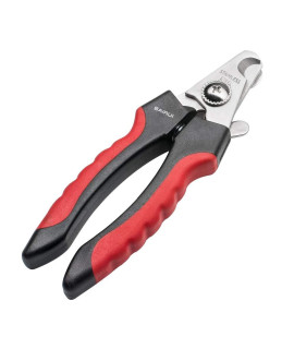 BAIRUI Dog Nail Clippers and Heavy Duty Nail Clipper for Large Dogs,Professional Nail Trimmer for Dogs/Cats,Pet-Nail Trimmer with Safety Guard to Avoid Over-Cutting Nails Free Nail File (Red)