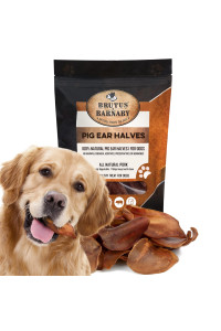 100% Natural Half Pig Ear Dog Treat, 15 pack, Our Healthy Dog Pig Ears Halves Are Easy To Digest, Chemical & Hormone Free Thick Cut Pig Ears For Dogs Aggressive Chewers, Great For Small Or Large Dogs