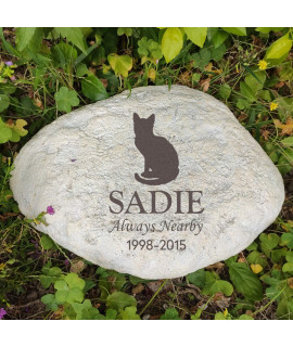 MARYTUMM Personalized Cat Memorial Stone, Custom Cat Grave Markers, Cat Headstone, Cat Memorial Plague, Cat Loss Gift