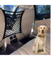 DYKESON Pet Barrier Dog Car Net Barrier with Auto Safety Mesh Organizer Baby Stretchable Storage Bag Universal for Cars, SUVs -Easy Install,Safer to Drive with Pets and Children, 3 Layer(M)