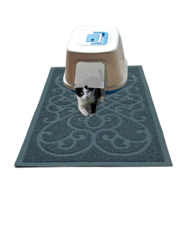 PetLike Cat Litter Mat, Thick Litter Trapping Mat, Durable Litter Box Mat Waterproof, Indoor Mat Washable Mats with Non-Slip Backing, Soft on Kitty Paws and Easy to Clean, Phthalate Free