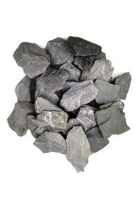 Voulosimi Natural Slate Rocks 1 to 3 inch PH Neutral Stone Perfect Rocks for Aquariums, Landscaping Model,Tank Decoration,Amphibian Enclosures(10 lbs)