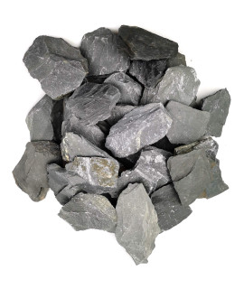 Voulosimi Natural Slate Rocks 1 to 3 inch PH Neutral Stone Perfect Rocks for Aquariums, Landscaping Model,Tank Decoration,Amphibian Enclosures(10 lbs)