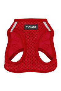 Voyager Step-in Air Dog Harness - All Weather Mesh Step in Vest Harness for Small and Medium Dogs and Cats by Best Pet Supplies - Harness (Red), S (Chest: 14.5-16)
