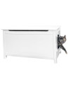 Parker Designer Catbox Cat Litter Box Enclosure, Hidden Dog-Proof Pet Furniture with Cover, Elegant Covered Odor Contained for Large Cats, Cat Litter Box Furniture with Lid, Cat Litter Boxes, White