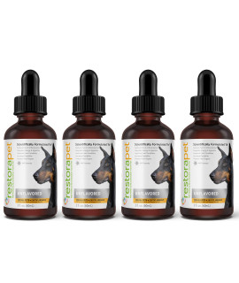 RestoraPet 4-Pack Dog & Cat Unflavored Liquid Multivitamin Dog Arthritis Pain Relief Hip&Joint Vitamins for Dogs Anti Inflammatory Supplement for Dogs & Cats Organic & Non-GMO, Vet Approved