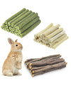 Chngeary Small Animals Chew Toys Molar Sticks, Apple Sticks Timothy Hay Sticks Sweet Bamboo 3Types Combined for Rabbit Chinchilla Guinea Pigs Squirrel Hamster (300g)