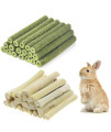 Chngeary Small Animals Chew Toys Molar Sticks,Timothy Hay Sticks Sweet Bamboo 2Types Combined for Rabbit Chinchilla Guinea Pigs Squirrel Hamster(300g)