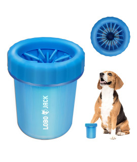 Dog Paw Cleaner, Portable Pet Cleaning 360? Silicone Washer Cup, for Small and Medium Breed Cats and Dogs (Blue)