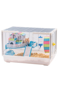 ROBUD Large Hamster cage gerbil Haven Habitat Small Animal cage (Pink)