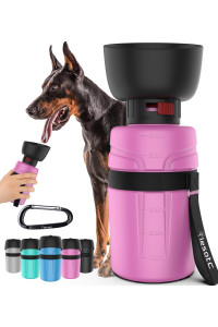 lesotc 2022 Upgraded Pet Water Bottle, Dog Foldable Water Bottle, Dog Water Dispenser, Lightweight & Convenient for Outdoor Walking,Hiking,Travel,BPA Free,Leak Proof