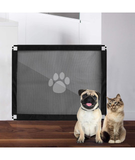 Magic Pet Gate 39.3 x 31.5 Safety Dog Cat Mesh Gate Portable Puppy Screen Barriers for Stairs, Doorways, Hallways