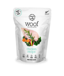 WOOF Chicken Freeze Dried Raw Dog Food, Mixer, or Topper, or Treat - High Protein, Natural, Limited Ingredient Recipe 9.9oz