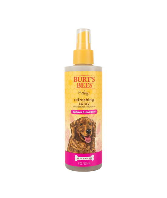 Burt's Bees for Pets Deodorizing Spray & Conditioner with Natural Papaya & Awapuhi Fragrance Burt's Bees Dog Spray - Cruelty Free, Sulfate & Paraben Free, pH Balanced for Dogs - Made in USA, 8 Oz