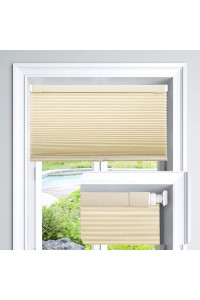 LazBlinds cordless cellular Shades No Tools No Drill Light Filtering cellular Blinds for Window Size 22 W x 64 H, Alabaster