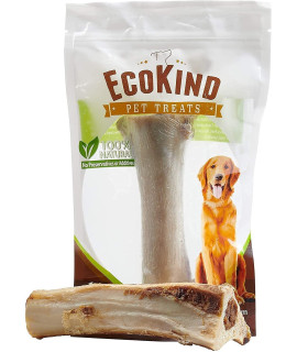 Eco Kind All-Natural Stuffed Shin Bone for Dogs Large Filled Dog Bones for All Breeds Digestible & Nutritional Meaty Pet Treats for Aggressive Chewers Stuffed Shin Bone (1 Bone, 6 Inch)