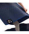 Gorilla Grip Honeycomb Cat Mat 35x24, Traps Litter, Two Layer Trapping Kitty Mats, Less Waste, Soft On Paws, Indoor Box Supplies and Essentials, Feeding Trap, Water Resistant on Floors, Navy
