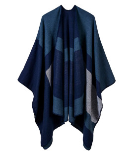 Women's Shawls Wraps Winter Open Front Poncho Cape Oversized Cardigan Sweater