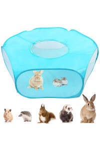 PrimePets Guinea Pig Playpen, Small Animal Playpen, Foldable Cat Cage Tent with Zipper Cover, Portable Waterproof Pop-Up Play Yard Fence for Rabbit Hamster Rabbit, Indoor Small Pet Exercise Pen