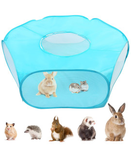 PrimePets Guinea Pig Playpen, Small Animal Playpen, Foldable Cat Cage Tent with Zipper Cover, Portable Waterproof Pop-Up Play Yard Fence for Rabbit Hamster Rabbit, Indoor Small Pet Exercise Pen
