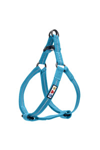 Pawtitas Recycled Dog Harness with Reflective Stitched a Puppy Harness Made from Plastic Bottles Collected from Oceans Extra Small Teal Turquoise Wave