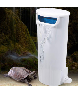 EmmaWu Aquarium Internal Filter 105 GPH for Turtle Fish Betta Reptiles Amphibians Frog Tanks (White Filter)