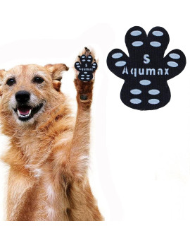 Aqumax Dog Anti Slip Paw Grips Traction Pads,Paw Protection with Stronger Adhesive, Non-Toxic,Multi-Use on Hardwood Floor or Injuries,12 sets-48 Pads S Black