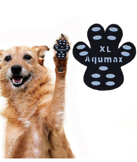 Aqumax Dog Anti Slip Paw Grips Traction Pads,Paw Protection with Stronger Adhesive, Non-Toxic,Multi-Use on Hardwood Floor or Injuries,12 sets-48 Pads XL Black