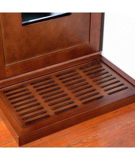 THE REFINED FELINE Litter Catch for The Refined Litter Box Enclosure Cabinet in Mahogany Brown, Solid Wood with Slots to Catch Stray Litter As Cats Exit The Litter Box, Trap Door for Easy Emptying