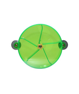 Bird Creative Foraging System Wheel Seed Food Ball Rotate Training Toy for Small and Medium Parrots Parakeet Cockatiel Conure (Green)