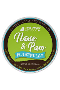 Raw Paws Nose & Paw Balm, 4-oz - Dog Nose Balm & Cat Nose Relief - Essential Frenchie, English Bulldog Accessories - Snout Soother for Dogs & Cats - Dog Nose Butter Dogs Need - Nose Balm Natural