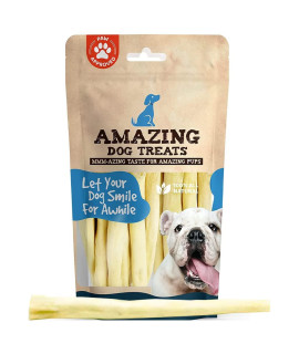 Amazing Dog Treats - 12 Inch Cow Tail Dog Chew - (4 Pcs/Pack) - Premium Quality - Sourced from Grass Fed Cattle - Long Lasting Dog Chew - Rawhide Alternative