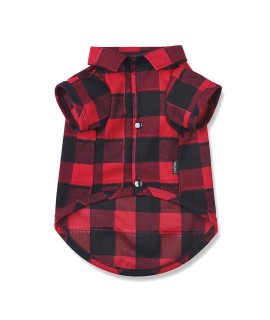 Ctilfelix Dog Shirt Plaid Puppy Clothes for Small Medium Large Dogs Cats Boy Girl Kitten Soft Pet T-Shirt Breathable Tee Outfit Adorable Grid Apparel Halloween Thanksgiving [Red1; 3XL]