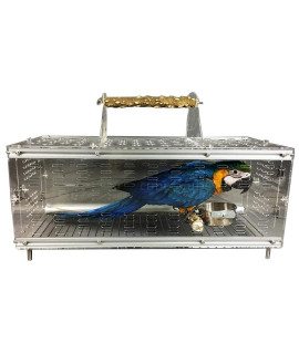 YHRJ Flight cage for Parakeets Outdoor Bird Cages,Parrot Cages for Outside,Travel Macaw Cage, Transparent Outdoor Portable Bird Cage, Easy to Carry, Environmentally Friendly Acrylic