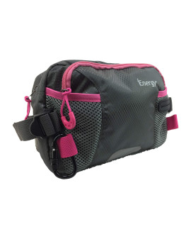 iEnergyA PAT Waist Belt for Dog Owners - Durable bumbag for Dog Walking (Pink)