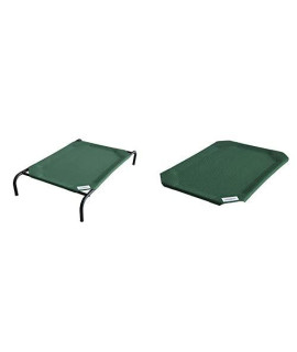 Coolaroo The Original Elevated Large Pet Bed & Replacement Cover, Brunswick Green