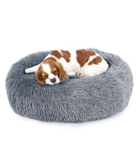 EMUST Round Dog Bed, Cat Beds for Indoor Cats, Fluffy Dog Bed, Anti-Slip Machine Washable-Ped Beds for Cats Small Medium Dogs, Multiple Sizes, Multiple Colors
