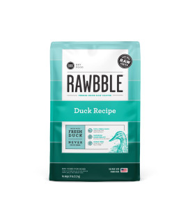BIXBI Rawbble Dry Dog Food, Duck, 24 lbs - USA Made with Fresh Meat - No Meat Meal & No Corn, Soy or Wheat - Freeze Dried Raw Coated Dog Food - Minimally Processed for Superior Digestibility