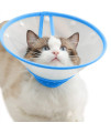 Cat Cone Dog Cone Collar Soft Dotted Recovery Collar After Surgery for Cats Kitten Puppy Small Dogs Pets Animals (S, Blue)