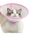 Cat Cone Dog Cone Collar Soft Dotted Recovery Collar After Surgery for Cats Kitten Puppy Small Dogs Pets Animals (S, Pink)