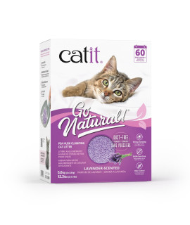 Catit Go Natural Pea Husk Clumping Cat Litter 12.3 lbs, Lavender