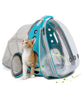 Dual Expandable cat Backpack carrier Fit up to 20 lbs Expandable Pet carrier Backpack for Large Fat cat and Small Puppy