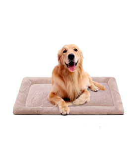 PETcIOSO Super Soft Dog cat crate Bed Blanket-Fluffy Pet Bed All Season-Machine Wash & Dryer Friendly-Anti-Slip Pet Beds(NOT for chewer (36in, Pinkish Taupe)
