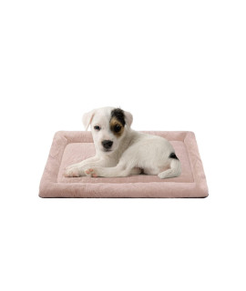 PETcIOSO Super Soft Dog cat crate Bed Blanket-Fluffy Pet Bed All Season-Machine Wash & Dryer Friendly-Anti-Slip Pet Beds(NOT for chewer (22in, Pinkish Taupe)
