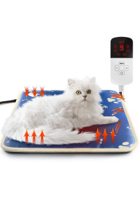 MILIFUN Pet Heating Pad for Cats Dogs, Cat Heating Pad for Indoor Warming Mat, Waterproof Heating Pad with Auto Power Off, Adjustable Temperature and Constant Heating, Pet Warming Pad, 20 X 20