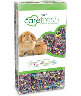 Carefresh Dust-Free Confetti Natural Paper Small Pet Bedding with Odor Control, 10L
