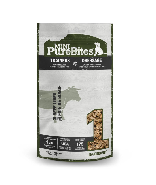 Mini-PureBites Freeze Dried Beef Dog Treats Only 1 Ingredient 85g