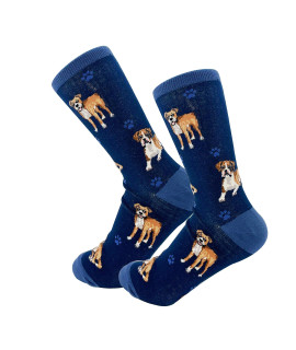 Pet Lover Socks - Fun - All Season - One Size Fits Most - For Women And Men - Dog Gifts (Boxer)